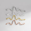 925 Sterling Silver Ekg Life Line Heartbeat Love Cardiogram Shaped Pendant Connector for Jewelry Making Finding