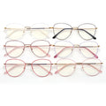 XH91220 Unisex Metal Optical Frame Eyeglasses Blue Light Blocking Vivid Color Diamond Face Fashionable Decoration for Men Women