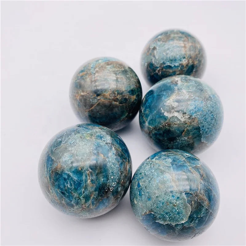 Gemstone Healing Crystal Wholesale Natural Quartz Crystal Sphere Blue Apatite Crystal Ball for Decoration