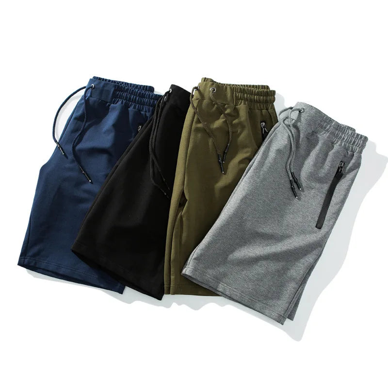 Custom Summer Fitness Sports Running Shorts for Men Basketball Shorts Sporty Solid Polyester Spandex Plain Dyed Knitted