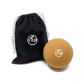 High Density Fine Natural Wooden Yoga Rounded lacrosse Cork Ball Custom for Massage