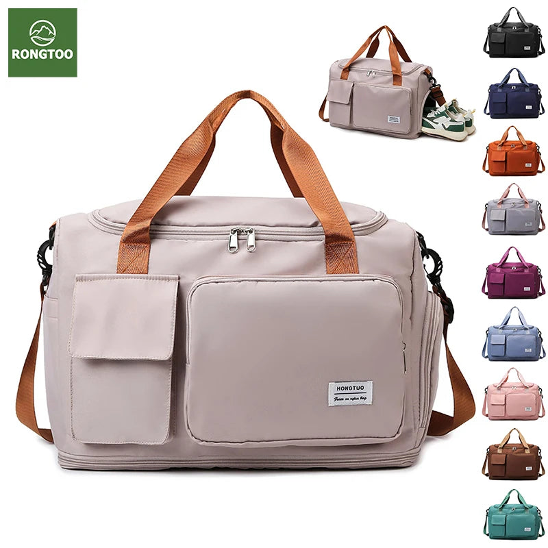 Unisex Large Capacity Custom Logo New Design Sport Fitness Gym Duffel Bag Waterproof Zippered Closure Light Durable Travel Bag