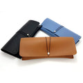 2024 Custom Personalized Vintage Elastic Closing Soft Leather Sunglasses Case Wholesale