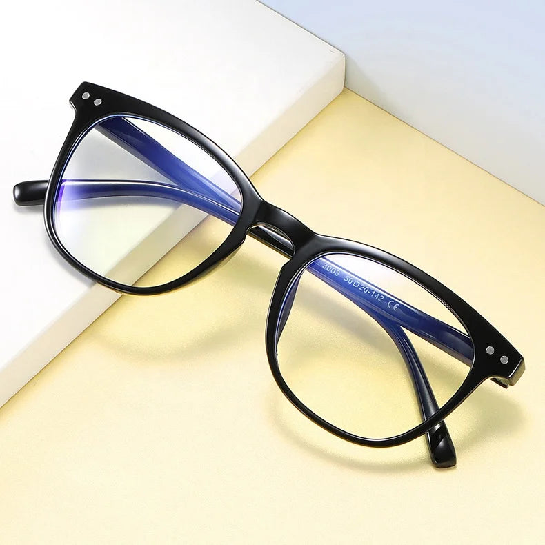 Fashion Retro Simple Style Anti Eye Strain Computer Gaming Blue Ray Glasses Blue Light Blocking Glasses Trendy