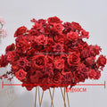 SZ  2024 New 60cm Floral Ball Centerpieces Red Roses Wedding Centerpieces Artificial Silk Flower Centerpieces for Table Decor