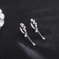 925 Sterling Silver Hoop Earrings Dangle for Women Teen Girls Teardrop Huggie Earrings Drop Water Droplets Dangle Earrings