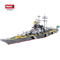 WOMA TOYS C0138 Kids Puzzle Children Army Ships Plastic Boat Model Small Building Blocks Bricks Boy Birthday Gift Set Diy