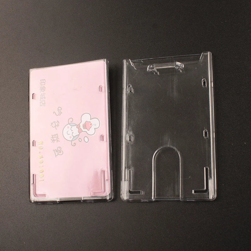 Wholesale Transparent clear Acrylic Plastic Bus Pass Card Holder