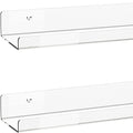 Acrylic Floating Shelves 15 Inches Invisible Floating Wall Ledge Eco-Friendly Water Resistant Wall Mounted Nursery Kids