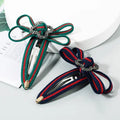 HOVANCI Hot Selling Women Gifts Dainty Fabric Bowknot Hair Clips Micro Rhinestone Crystal Bowknot Hairpins