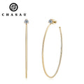 Hot Selling Fashion Circle Elegant c Shape 4MM 0.3CT Moissanite S925 Big Multi Hoop Earring Huggie Earring for Women