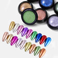 18 Colors Nail Charms Pigment Glitter Powder Metal Effect Nail Magic Mirror Powder