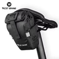 WEST BIKING 1.5L Large Capacity MTB Road Foldable Extendable Bike Saddle Bag Waterproof Taillight Rear Bicycle Saddle Bags