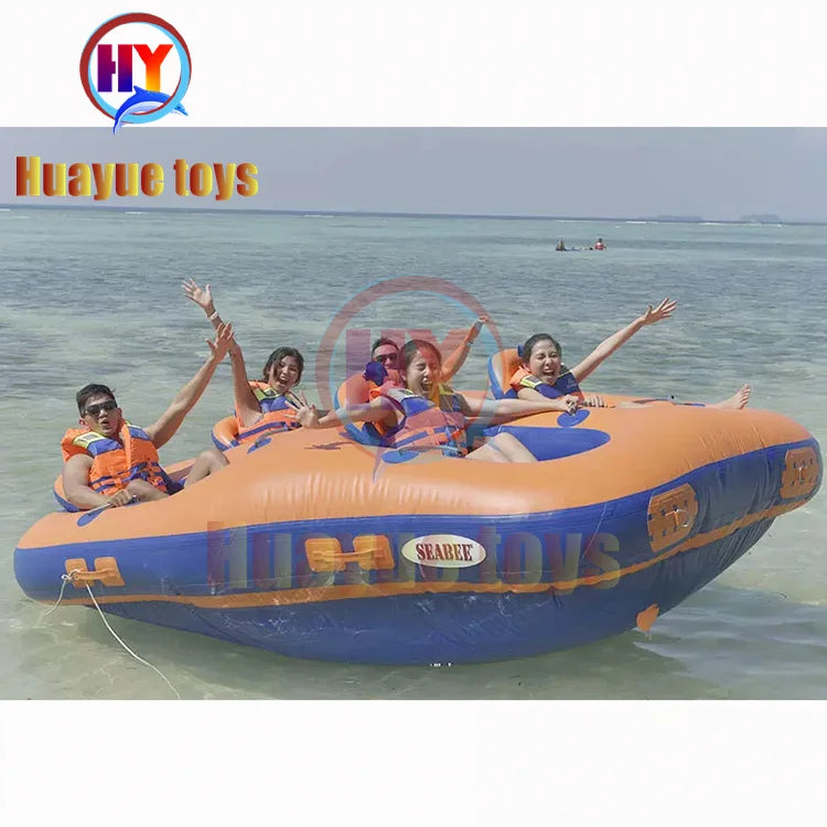 Water Sports Inflatable Towable Ski Sofa / Inflatable Floating Crazy UFO Boats