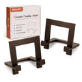 Single-Tier 2-Pack Wood Display Stand Standing Type for Plates Easel Picture Frame Card Photos Artwork & Decorative Items