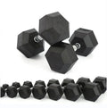 Factory Customized Private logo Gym Fitness Equipment 5lb-100lb Home Free Weights Hexagon Rubber Hex Dumbbell Set