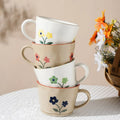 Ins Style Pastoral Hand-painted Simple Nordic Ceramic Mug Creative Personality Water Cup Coarse Clay Coffee Cup