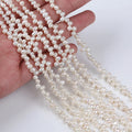 Zhuji Wholesale Natural Freshwater Rice Pearl Strands 3-3.5mm Top Hole White Color for Jewelry Making