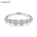 LUOTEEM Cubic Zirconia Copper Ladies Bangle Classic CZ Stone Women Bangles Luxury Design