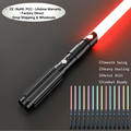 Star Lightsaber of Metal Hilt Heavy Dueling Blade for Wars Movie Infinite Color Change LED Lights Smooth Swing Flashing Features