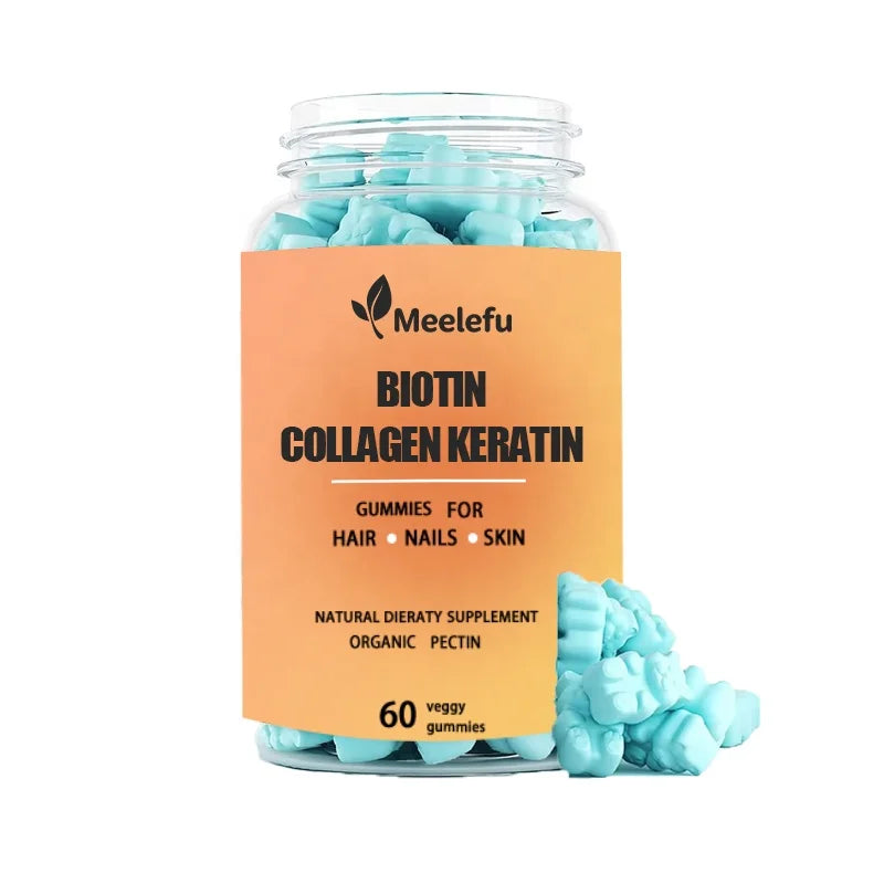 Private Label Gummy Vitamin and Supplements Vegan Biotin Collagen Gummies Hair Loss Skin Nails Supplement