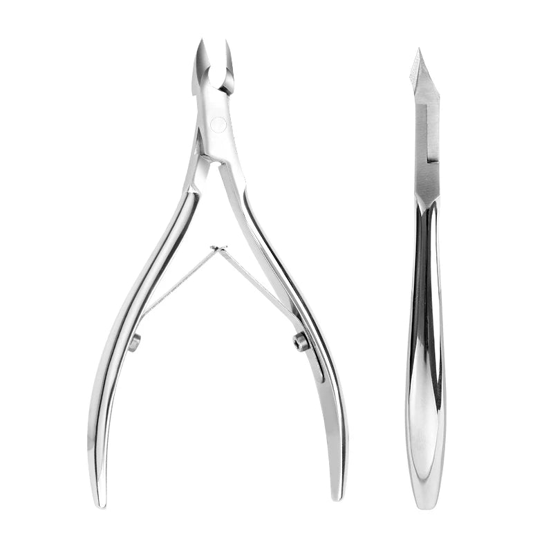 Professional Stainless Steel Cuticle Nipper - Precision Manicure & Pedicure Nail Tool
