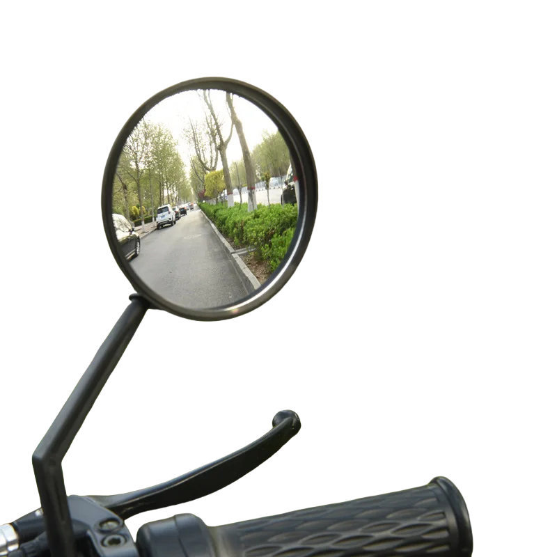 22mm Black Bicycle Rearview Mirror 360 Degree Rotating Acrylic Convex Mirror for BMX Mountain Road Bikes