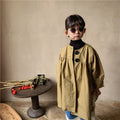 Children 2025 Autumn Fashionable Cool Windbreaker Small Medium Girls Long Jacket Aged 1-6 Girls Clothes
