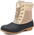 Warm Comfortable Mid-Calf Waterproof Anti-Slip Winter Boots for Women with Plush Upper and US Size 6-10.5
