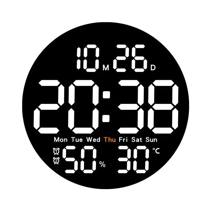 Large Custom Electric Digital Color Alarm Snooze Brightness Adjustable Count up Down Remote Table Wall LED Clock