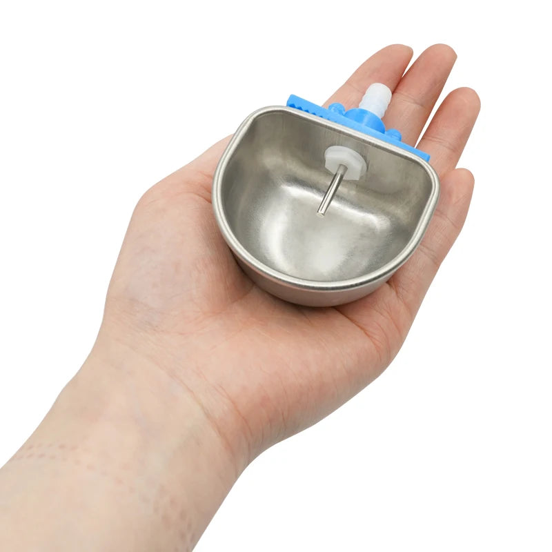 Stainless Steel Rabbit Water Cup Automatic Small Size Farm Rabbit Drinker Bowl Rabbit Rodents Cage Fixing Cup Drinking Bowl