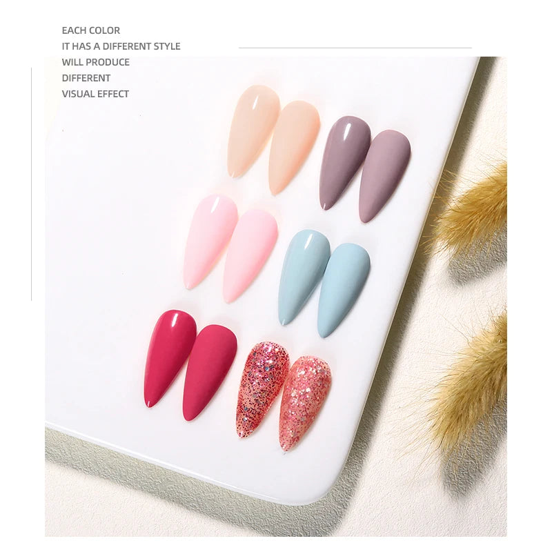 JTING Free Sample OEM Private Label 6colors Soak Off Nail Gel Polish Set Professional Perfect Nail Gel Custom Nail Polish Bottle