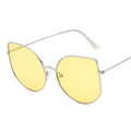 2022 New Fashion Sun Glasses Retro Metal Cat Eye Sunglasses Lady Brand Designer Shades Vintage Oculos Feminino