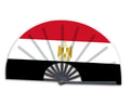 2022 Wholesale Custom Printed National Cuntry Flag Egypt Folding Bamboo Hand Held Fan