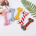 Wholesale  Pet Dog Chew Toys Durable Natural Cotton Bone Interactive Dog Rope Toys for Small  Dogs
