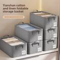 Free Shipping Foldable Storage Basket Organizer Wardrobe Box for Living Room Clothes & Fabric Clothing Storage