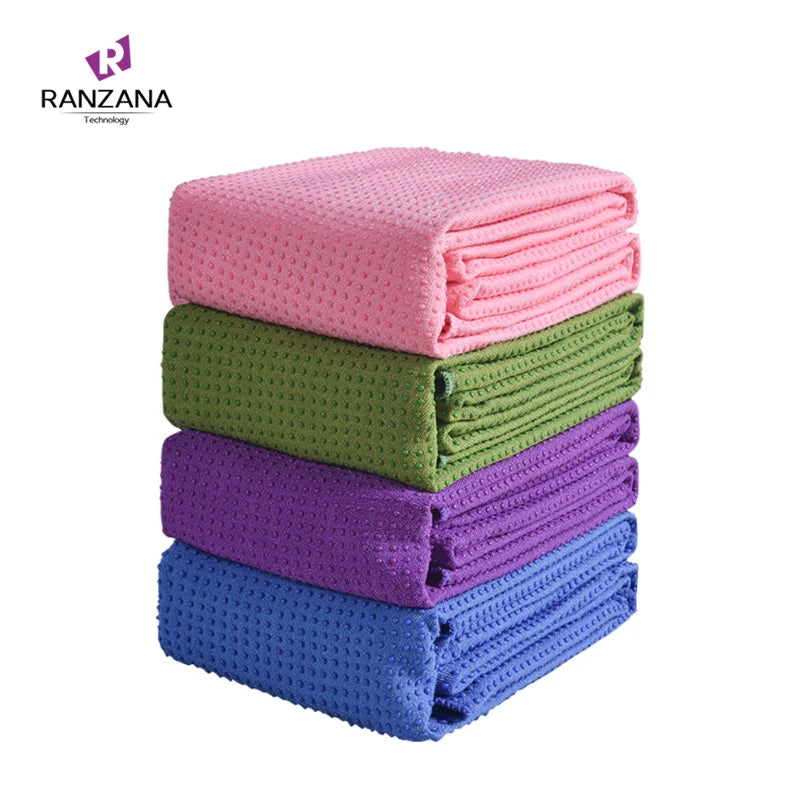 Wholesale Eco-friendly Yoga Towel Anti Slip Quick Dry Custom Colourful Natural Microfiber GSM 500+ Yoga Mat