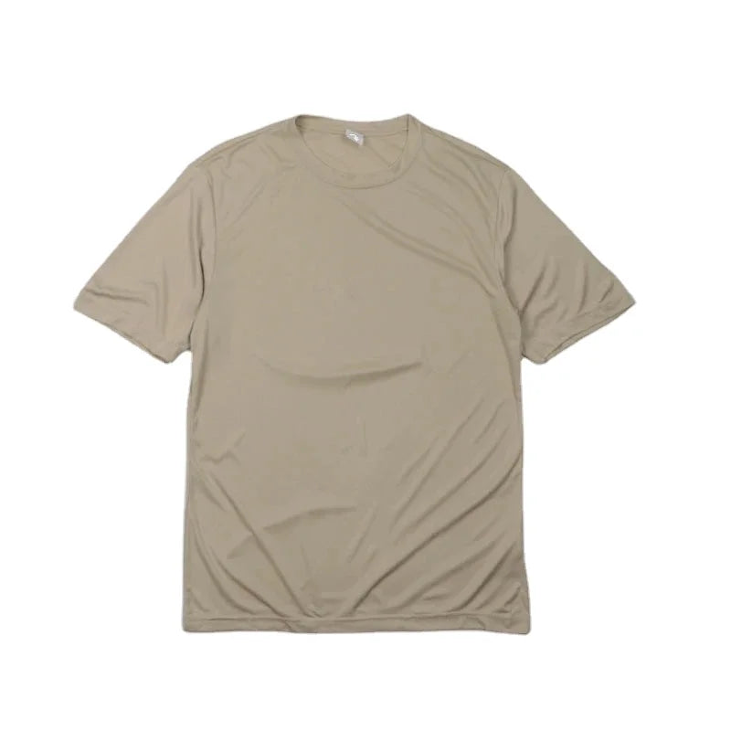B184 Heavyweight Men's O-neck T-shirts 100% Cotton Loose Round Neck High Street Short Sleeve