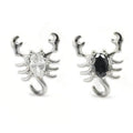 New Fashion G23 Titanium Punk Scorpion Design Earrings Gold Plated Jewelry Piercing with Zircon Stone Claw Setting for Men Women