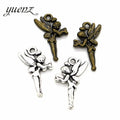 YuenZ Tibetan Silver Bronze Elf Charm Metal Charms Bracelet Jewelry Diy Jewelry Findings Handmade Craft 25*12mm I201