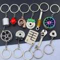Custom Logo Car Parts Keychain Key Rings Absorber Gear Brake Disc Wheel Hub Metal Keychain Brake Disc Keychain Keyring