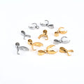 IP GOLD PLATEDstainless Steel Pearl Holder for Jewelry Making wholesale Metal Pendant Hanger Jewelry Findings100 Pcs/bag