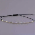 Sterling Silver Tube Loose Bead Straight Hand String DIY Bracelet Accessories Morse Code Bracelet