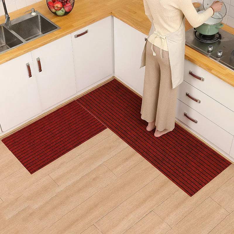Professional Modern Leather Kitchen Mat Rug Set with Anti-Waterproof Super Water Absorbent Eco-Friendly Cookhouse Carpet Mats