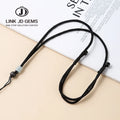 JD Wholesale Hand Braided Adjustable Braided Rope Black Rosewood Sling for Jewelry Necklace Making