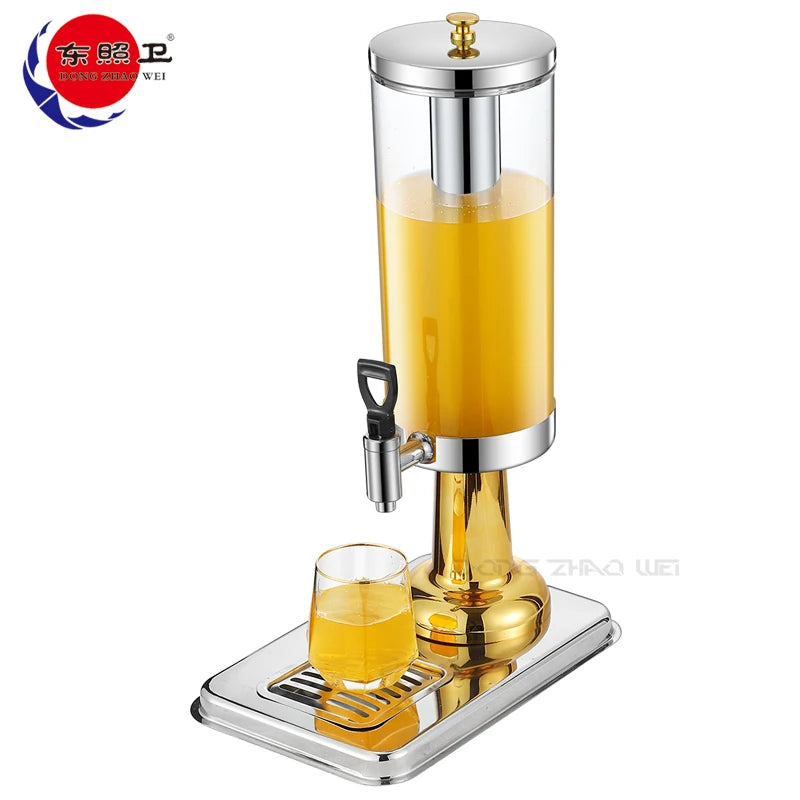 Custom Clear Ice Cool or Hot Drink Beverage Dispenser Hotel Equipment Commercial Juicer Dispenser 3L Gold Juicer Dispenser