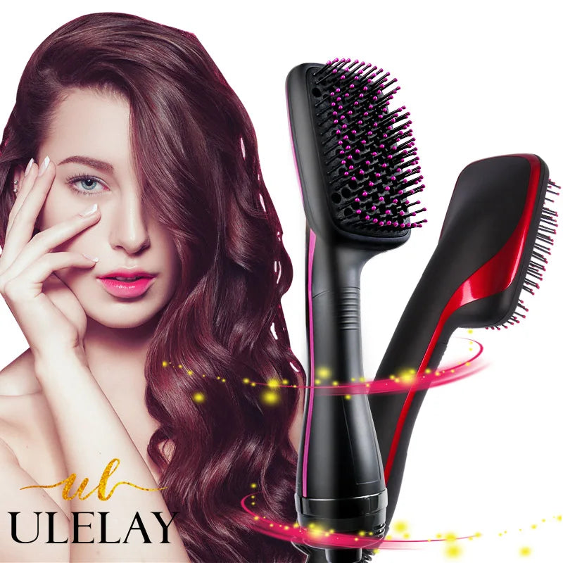 Hot Selling Professional Electric Hair Straightening Styling Brush Women Electric Hair Straight Brushes Hair Dryers