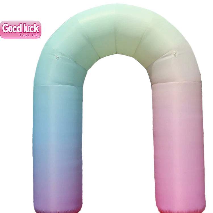 Wedding Events Outdoor Decorative Lighting Arch LED Colorful Inflatable Tube Gate Color Changing 210T Polyester CE Certified