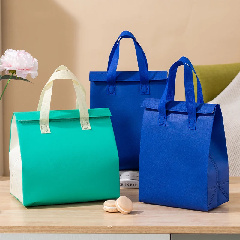 Wholesale YangGuang Luxury Thermal Non-Woven Customized Capacity Portable Cooler Bag Handles Waterproof Insulated Food Bag