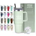 40oz Travel Tumbler Stainless Steel Vacuum Insulated Cups 40oz Tumbler With Handle Straw